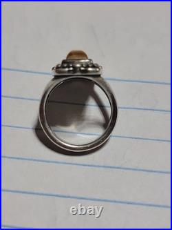 James Avery Retired Heirloom Bronze and Silver Ring Size 6
