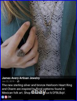 James Avery Retired Heirloom Heart Ring James Avery Retired Heirloom Heart Ring