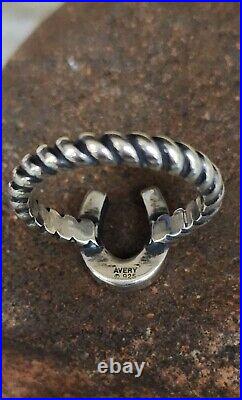 James Avery Retired Horse Shoe Ring Size 5 GREAT Condition