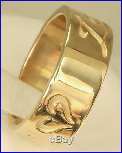 James Avery Retired Inscribed Love Ring 14K Yellow Gold Size 8