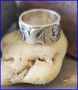 James Avery Retired La Paloma Dove with Olive Branch and Flower Ring Sz 6.5 NEAT