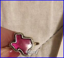 James Avery Retired Lab- Created Ruby Texas Ring Size 7