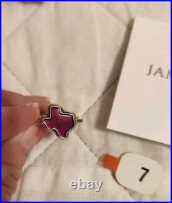 James Avery Retired Lab- Created Ruby Texas Ring Size 7