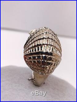 James Avery Retired Large Armadillo Domed Ring Sterling Silver Women's. 925