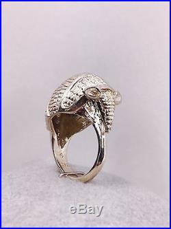 James Avery Retired Large Armadillo Domed Ring Sterling Silver Women's. 925