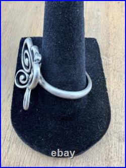 James Avery Retired Large Sterling Silver 3D Abounding Butterfly Ring Size 10
