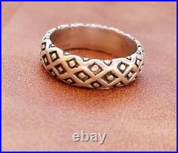 James Avery Retired Lattice Band Eternity Ring Size 7.75 RARE