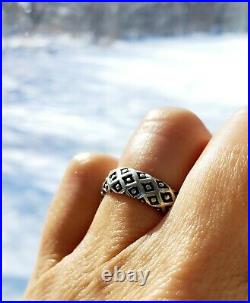 James Avery Retired Lattice Band Eternity Ring Size 7.75 RARE