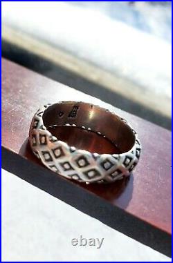 James Avery Retired Lattice Band Eternity Ring Size 7.75 RARE