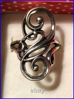 James Avery Retired Long Swirl Electra Ring GORGEOUS! Size 10.5