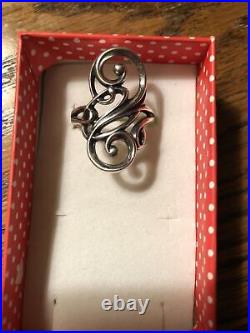 James Avery Retired Long Swirl Electra Ring GORGEOUS! Size 10.5