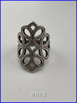 James Avery Retired Long Tracery Ring. 925 Sterling Silver Size 8