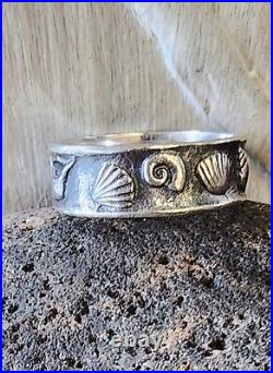 James Avery Retired Ocean Theme Sea Shells Ring Size 8