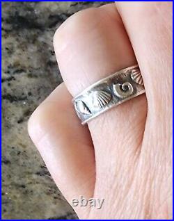 James Avery Retired Ocean Theme Sea Shells Ring Size 8