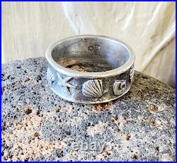 James Avery Retired Ocean Theme Sea Shells Ring Size 8