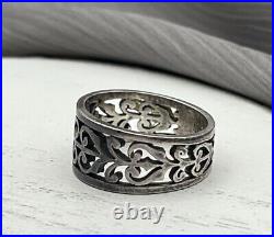 James Avery Retired Open Adorned Band Ring Size 6.5