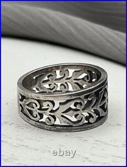 James Avery Retired Open Adorned Band Ring Size 6.5