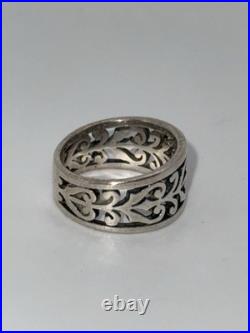 James Avery Retired Open Adorned Band Sterling Silver Ring Size 5 3.8g
