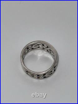 James Avery Retired Open Adorned Band Sterling Silver Ring Size 5 3.8g
