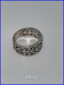 James Avery Retired Open Adorned Band Sterling Silver Ring Size 5 3.8g