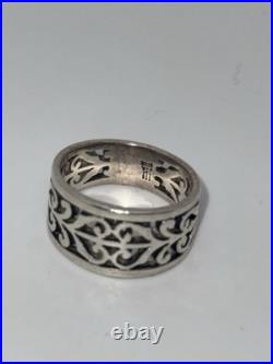 James Avery Retired Open Adorned Band Sterling Silver Ring Size 5 3.8g