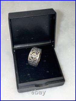 James Avery Retired Open Adorned Band Sterling Silver Ring Size 5 3.8g