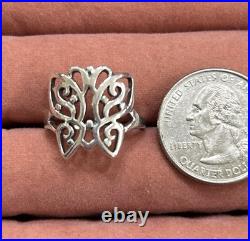 James Avery Retired Openwork Butterfly Ring 7.5