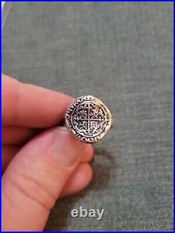James Avery Retired Original Release Silver Pieces of Eight Ring Size 7