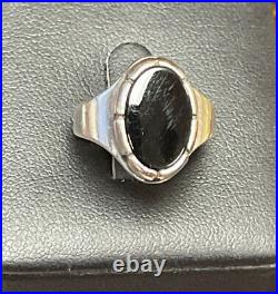 James Avery Retired Oval Black Onyx Sterling Silver 925 Ring Size 6.5