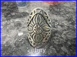 James Avery Retired Pattern Flor de Sol Ring Size 7.5 Sterling Silver with Box