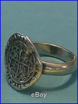James Avery Retired Pieces Of Eight Silver Ring Size 7