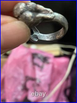 James Avery Retired RARE Heavy Detailed Bunny Rabbit Ring