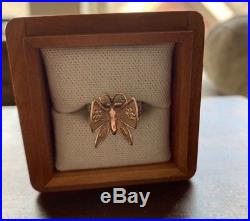 James Avery Retired & Rare 14K Gold Mariposa Ring Butterfly