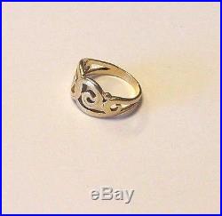 James Avery Retired Rare 14K Yellow Gold Gentle Wave Ring Sz 4