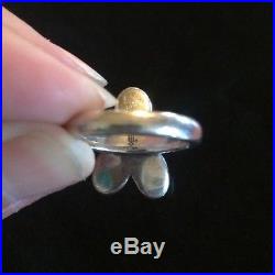 James Avery Retired Rare 14k Gold & Sterling Silver Flower Ring Size 6.5