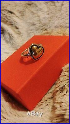 James Avery Retired Rare 14k Gold & Sterling Silver Heart of Gold Ring Size 10