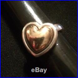 James Avery Retired Rare 14k Gold & Sterling Silver Large Heart Ring Size 7.5