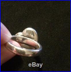 James Avery Retired Rare 14k Gold & Sterling Silver Large Heart Ring Size 7.5