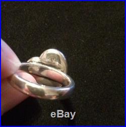 James Avery Retired Rare 14k Gold & Sterling Silver Large Heart Ring Size 7.5