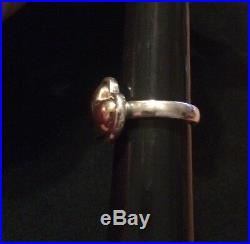 James Avery Retired Rare 14k Gold & Sterling Silver Large Heart Ring Size 7.5