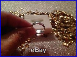 James Avery Retired Rare 14k Gold & Sterling Silver Large Heart Ring Size 9.5