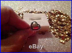 James Avery Retired Rare 14k Gold & Sterling Silver Large Heart Ring Size 9.5