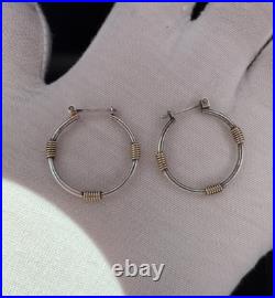 James Avery Retired/Rare Kalahari Sterling 925 & Gold 14k Earrings