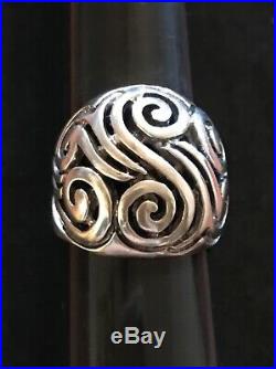 James Avery Retired Rare Large Scroll Dome Ring Size 9