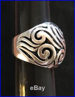 James Avery Retired Rare Large Scroll Dome Ring Size 9