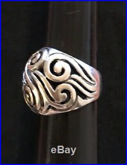 James Avery Retired Rare Large Scroll Dome Ring Size 9