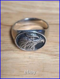 James Avery Retired Rare Silver American Eagle Freedom Ring Size 10.5 James Avery Retired Rare Silver American Eagle Freedom Ring Size 10.5