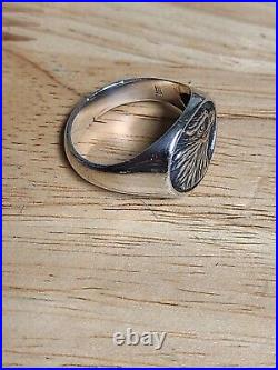 James Avery Retired Rare Silver American Eagle Freedom Ring Size 10.5 James Avery Retired Rare Silver American Eagle Freedom Ring Size 10.5