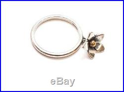 James Avery Retired Rare Stackable Dangle Flower Ring. 925 Preowned Size 9.5