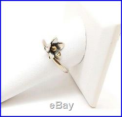 James Avery Retired Rare Stackable Dangle Flower Ring. 925 Preowned Size 9.5